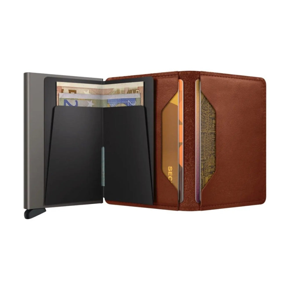 Secrid Slimwallet Compact RFID Travel Men's Wallet w/Card Holder Texano Saddle
