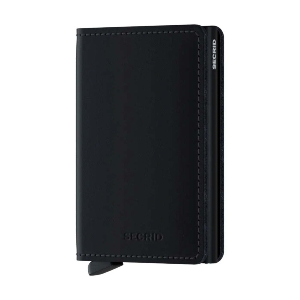 Secrid Slimwallet Compact RFID Slim Matte Leather Card Protector Wallet Black