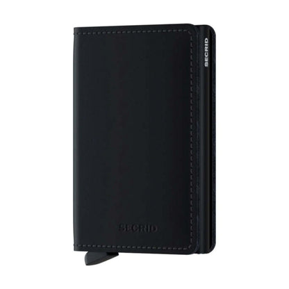 Secrid Slimwallet Compact RFID Slim Matte Leather Card Protector Wallet Black