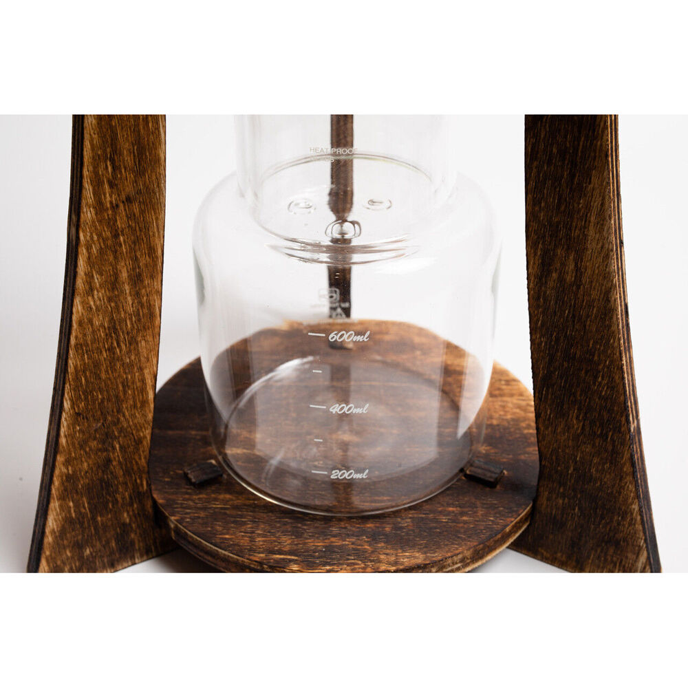 Coffee Culture 600ml Cold Drip Glass Brewing Coffee Maker with Wood Stand