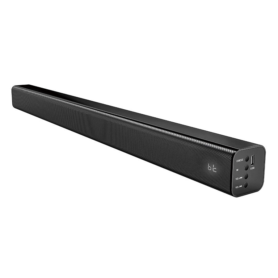 Laser Bluetooth Stereo Soundbar with LCD Display (Black)