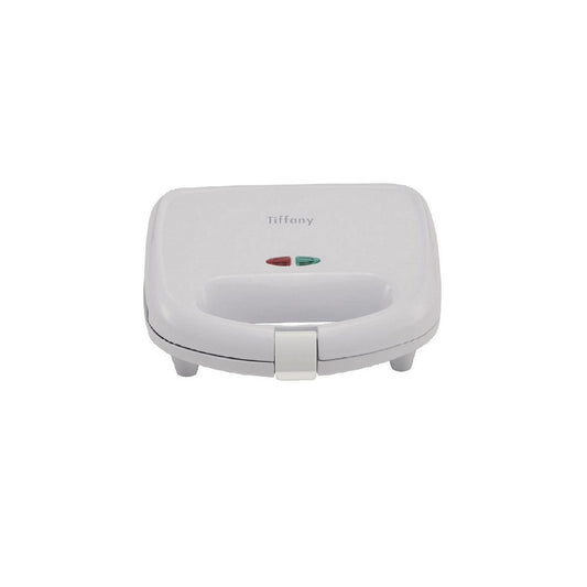 Tiffany 2 Slice Sandwich Maker 750W Nonstick Plates Cool Touch Handle (White)