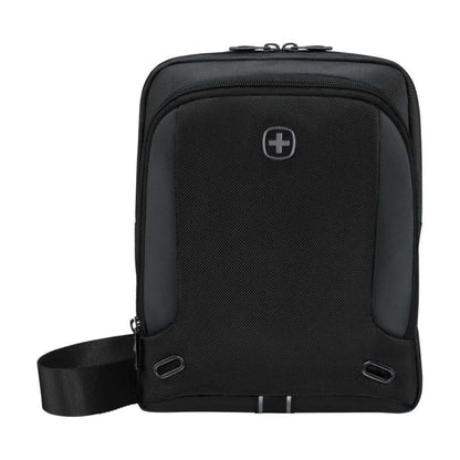 Wenger XE Crossbody Bag With 11 Inch Tablet Pocket Recycled PET Polyester Black.