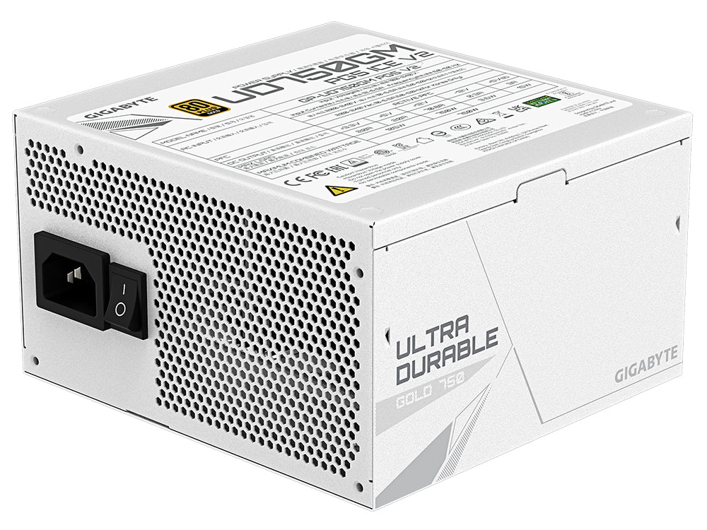 GIGABYTE UD750GM PG5 750W 80+ Gold Fully Modular ATX 3.0 Power Supply (Ice)