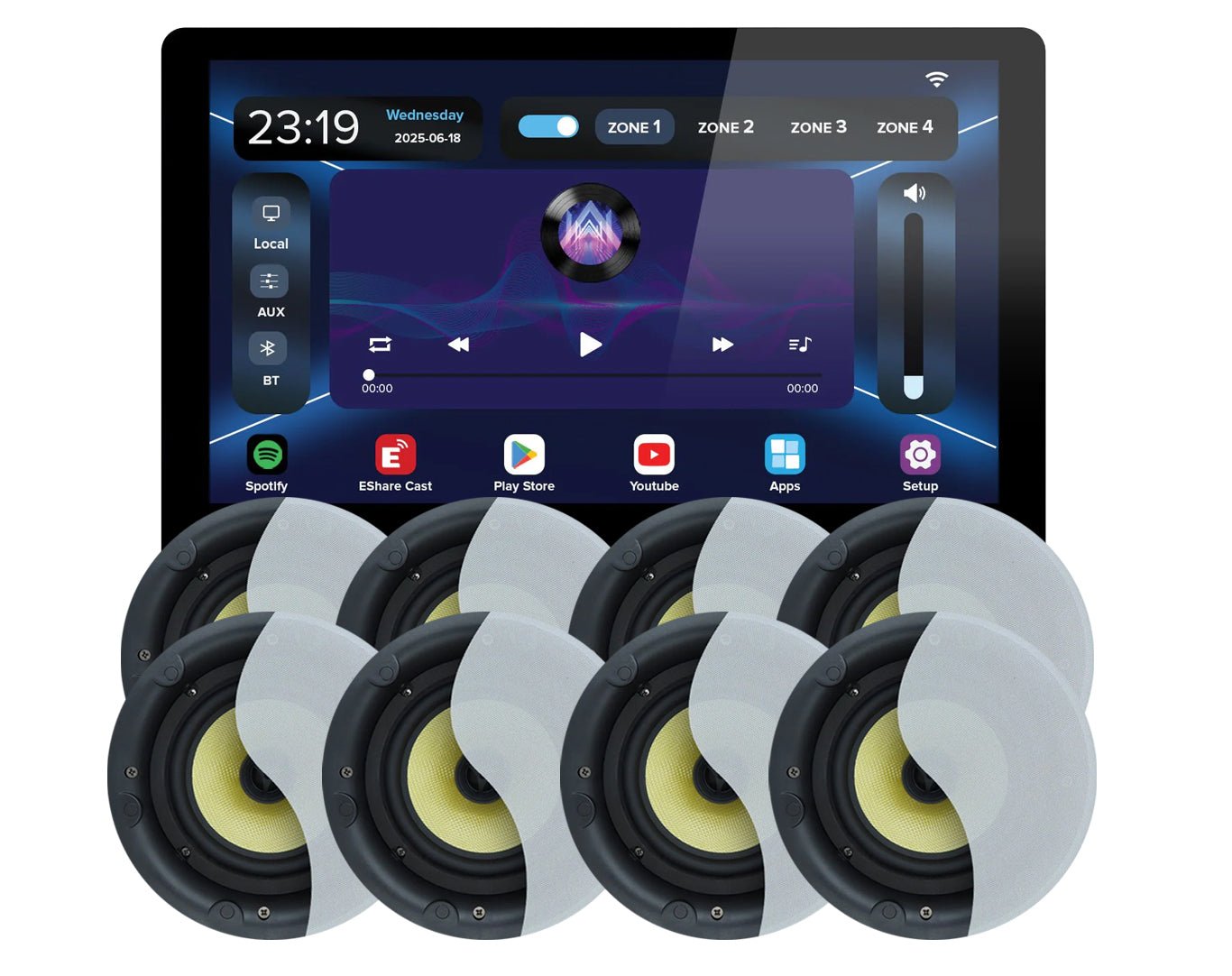 Weconic 6.5" 60W Bluetooth Ceiling Speakers