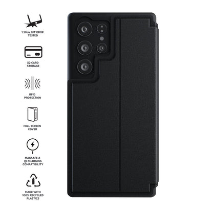 3sixT SlimFolio Case in Black - Samsung GS24, GS24+, GS24 Ultra