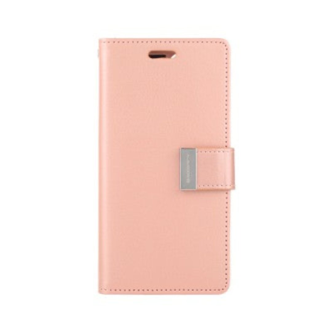 Goospery Rich Diary for iPhone 16 Pro - Rose Gold