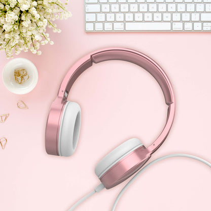 Laser Wired Headphones (Rose Gold)