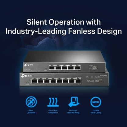 TP-Link TL-SG108-M2 8 Port 2.5G Gigabit Ethernet Hub Gaming 4K Desktop Switch