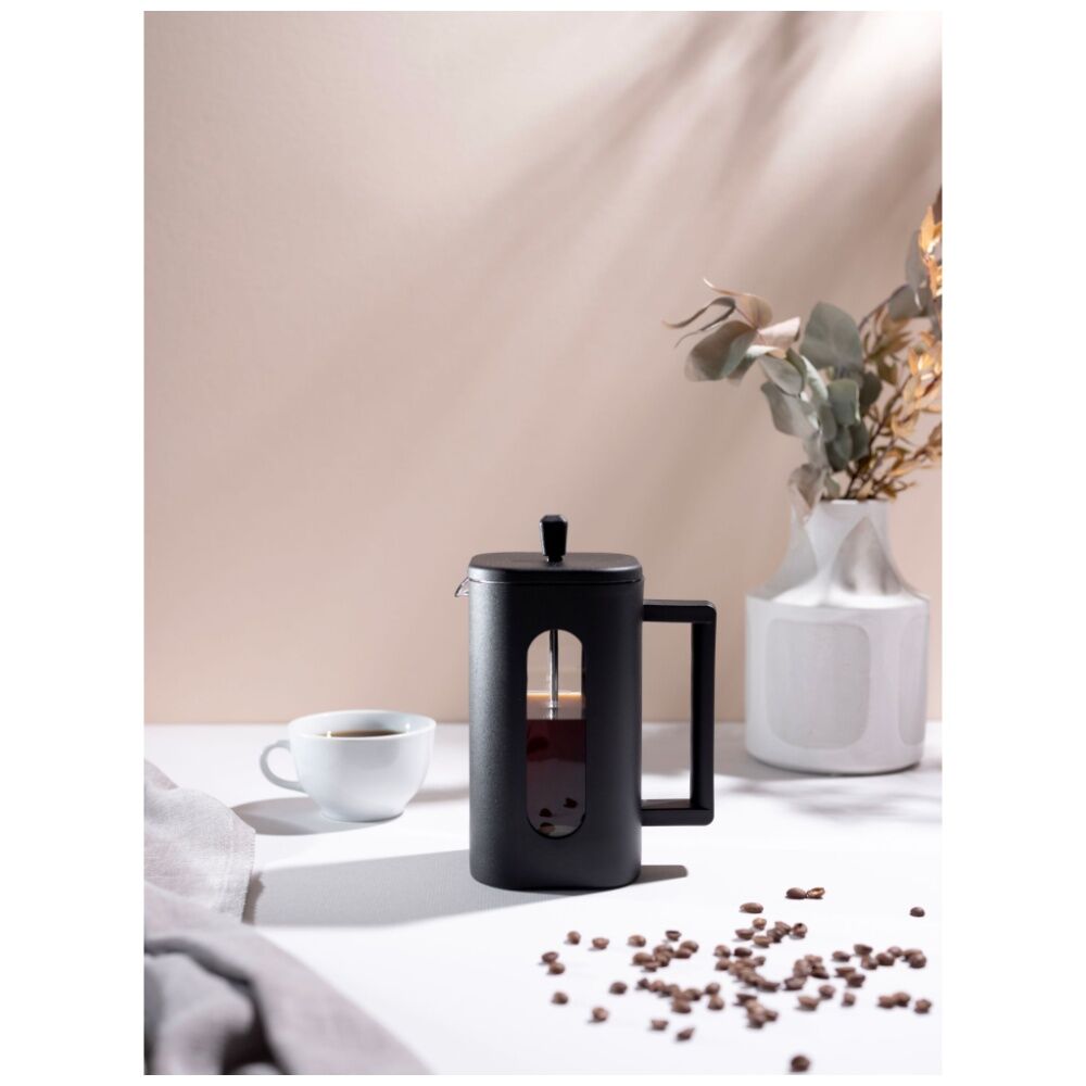 Euroline Coffee & Tea Maker Plunger French Press Square Shaped 1000ml (Black)