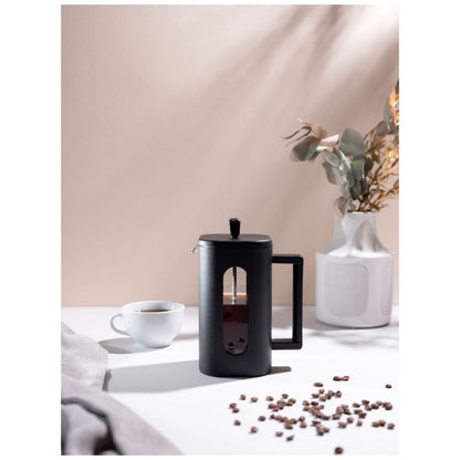 Euroline Coffee & Tea Maker Plunger French Press Square Shaped 1000ml (Black)