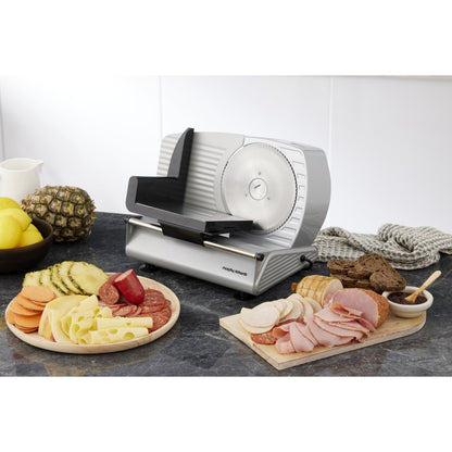 Morphy Richards 200W Electric Food Slicer 190mm Serrated Stainless Steel Blade