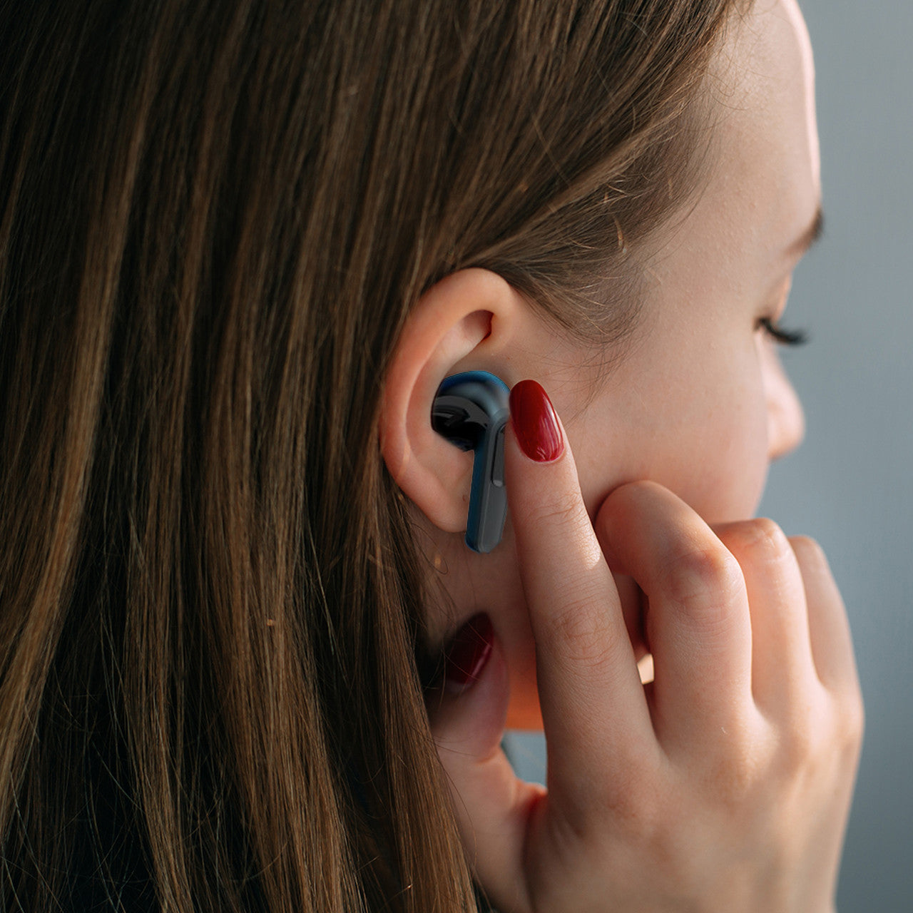 Laser TWS Earbuds with LED Display (Black)