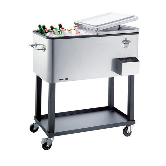 Heller Alfresco 80L Ice Drink Cooler Cart Trolley