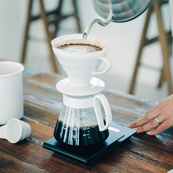 Hario V60 Ceramic Pour Over Set - White