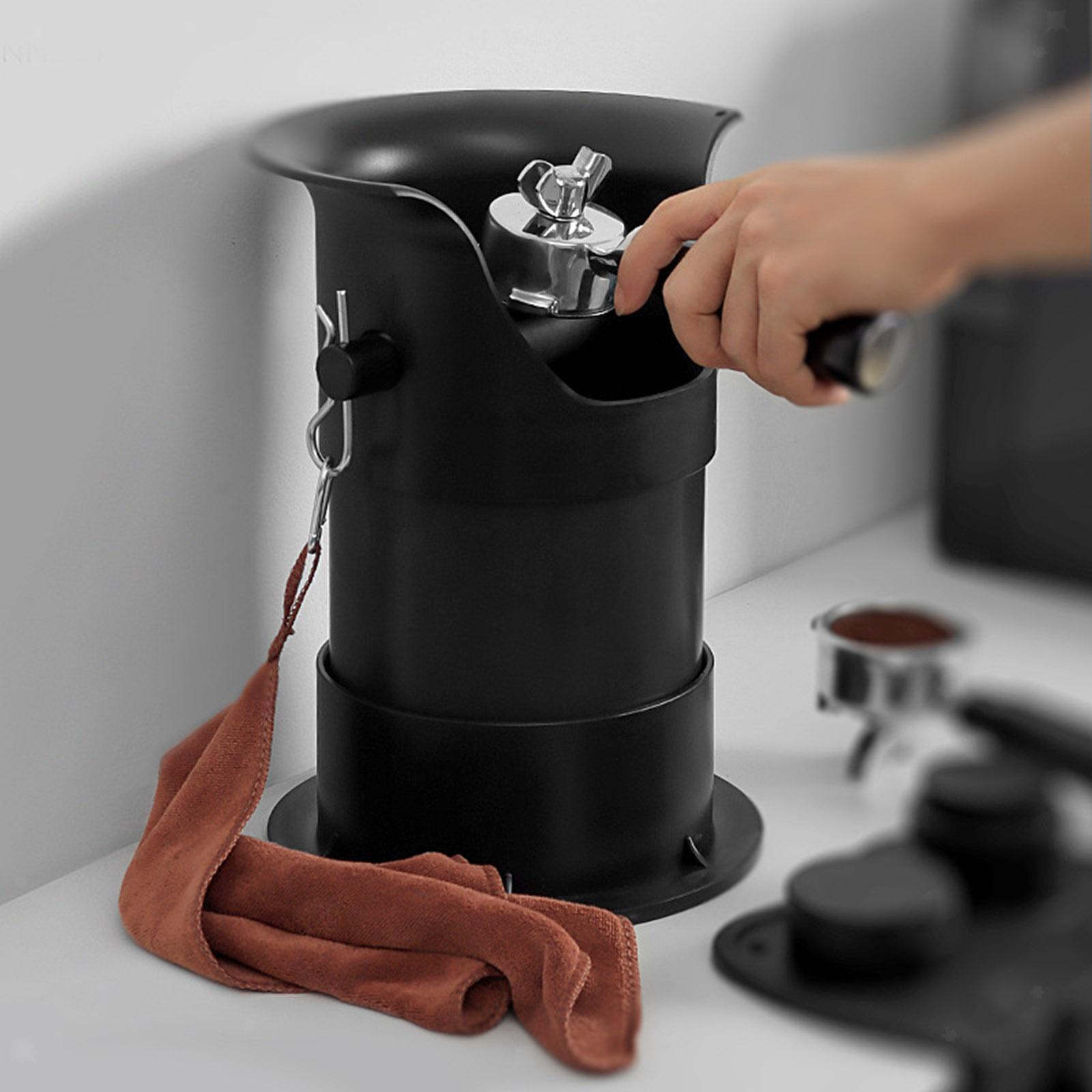 Crema Pro Knock Bin Commercial Coffee Grinds Waste Tamper Tube 315mm (Black)