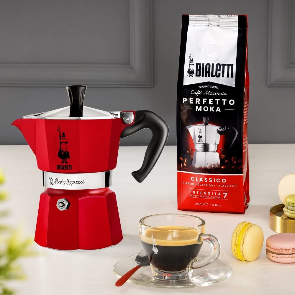 Bialetti Moka 6 Cup Espresso Maker - Red