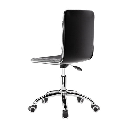 Artiss Office Chair Conference Chairs PU Leather Low Back (Black)