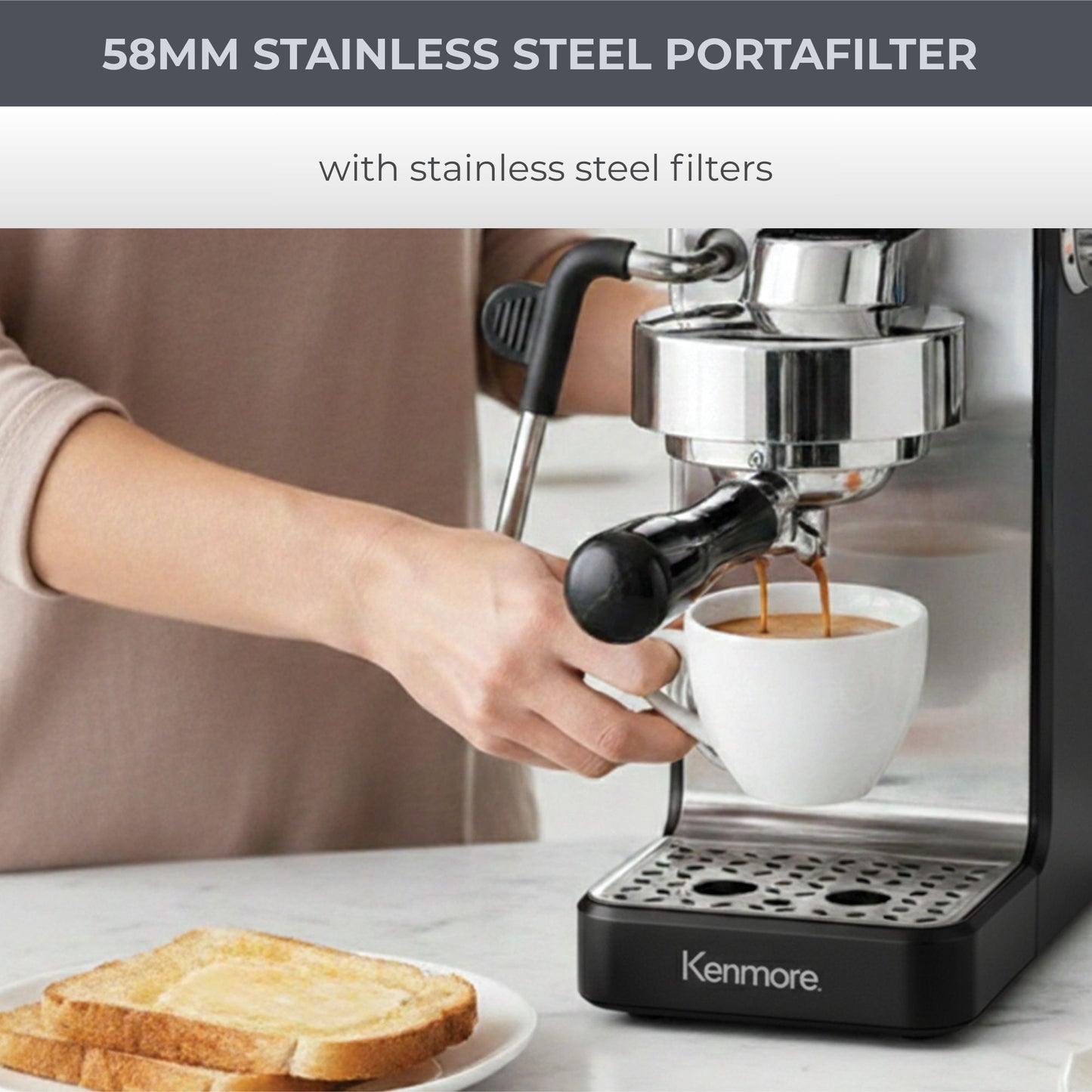 Kenmore Dualis Espresso Machine 1.2L Tank (Black)