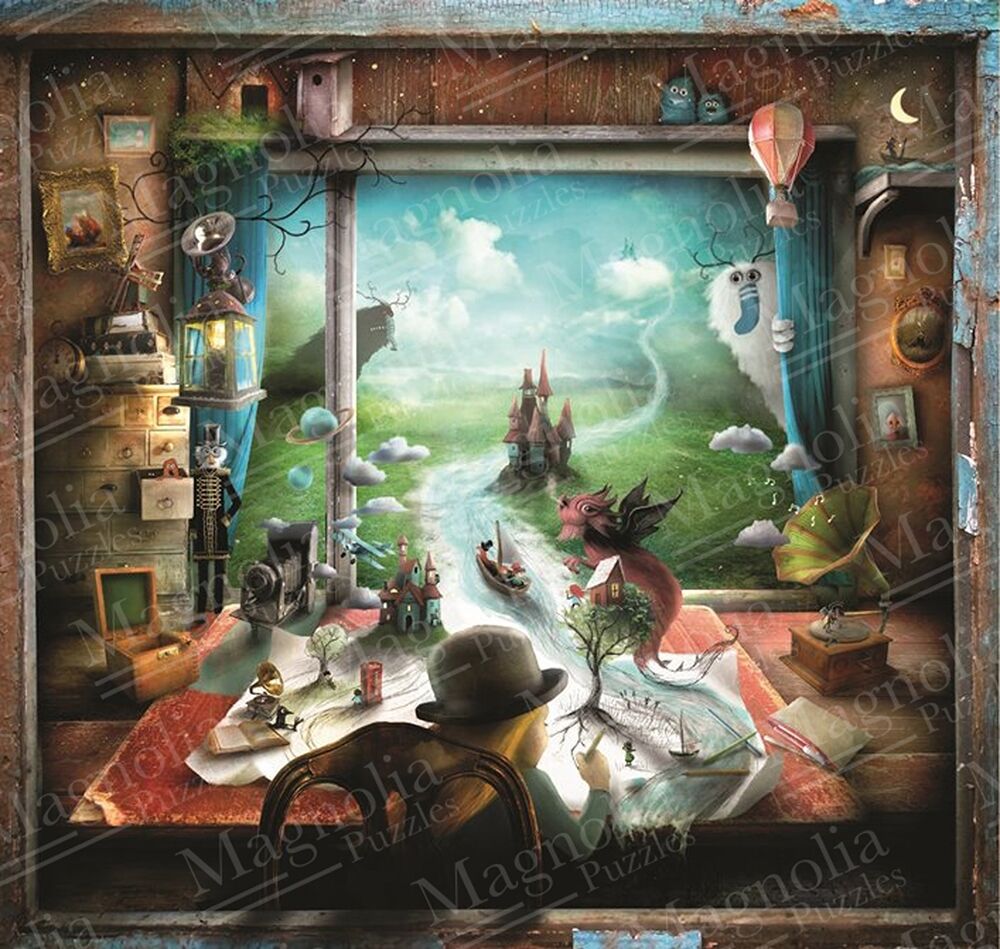 Magnolia 1050-Pieces Grandmas Desk Alexander Jansson Puzzle