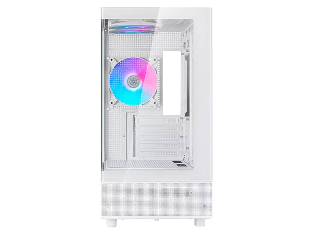 SilverStone LD04 Tempered Glass ARGB Micro-ATX Tower - White