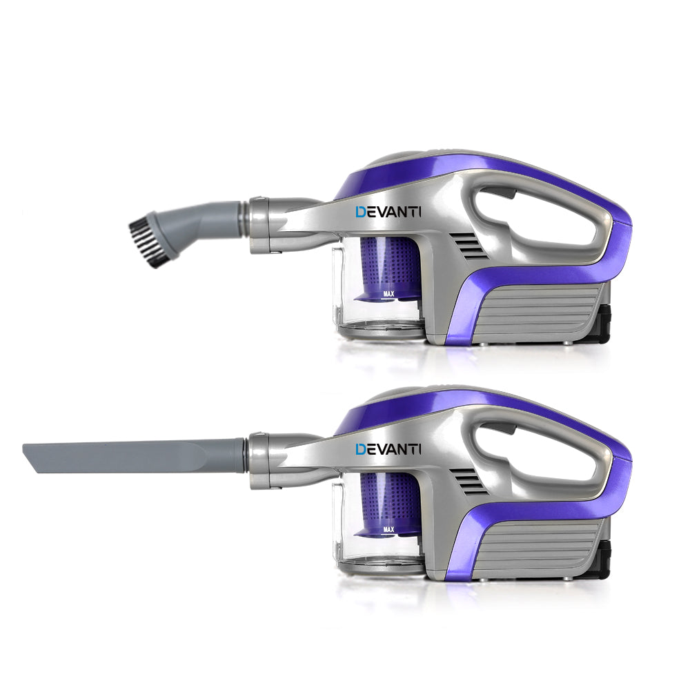 Devanti Stick Vacuum Cleaner Bagless Cordless 150W (Purple)