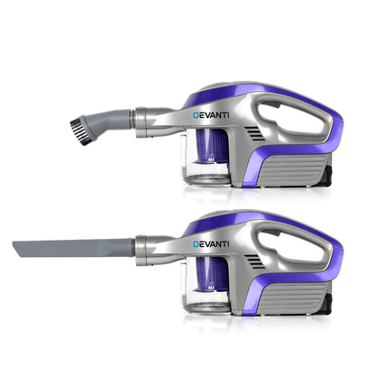 Devanti Stick Vacuum Cleaner Bagless Cordless 150W (Purple)