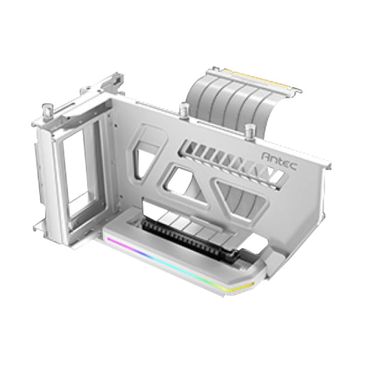 Antec RGB Adjustable Shift PCI Vertical GPU Bracket PCI-E 4.0 Riser Cable White