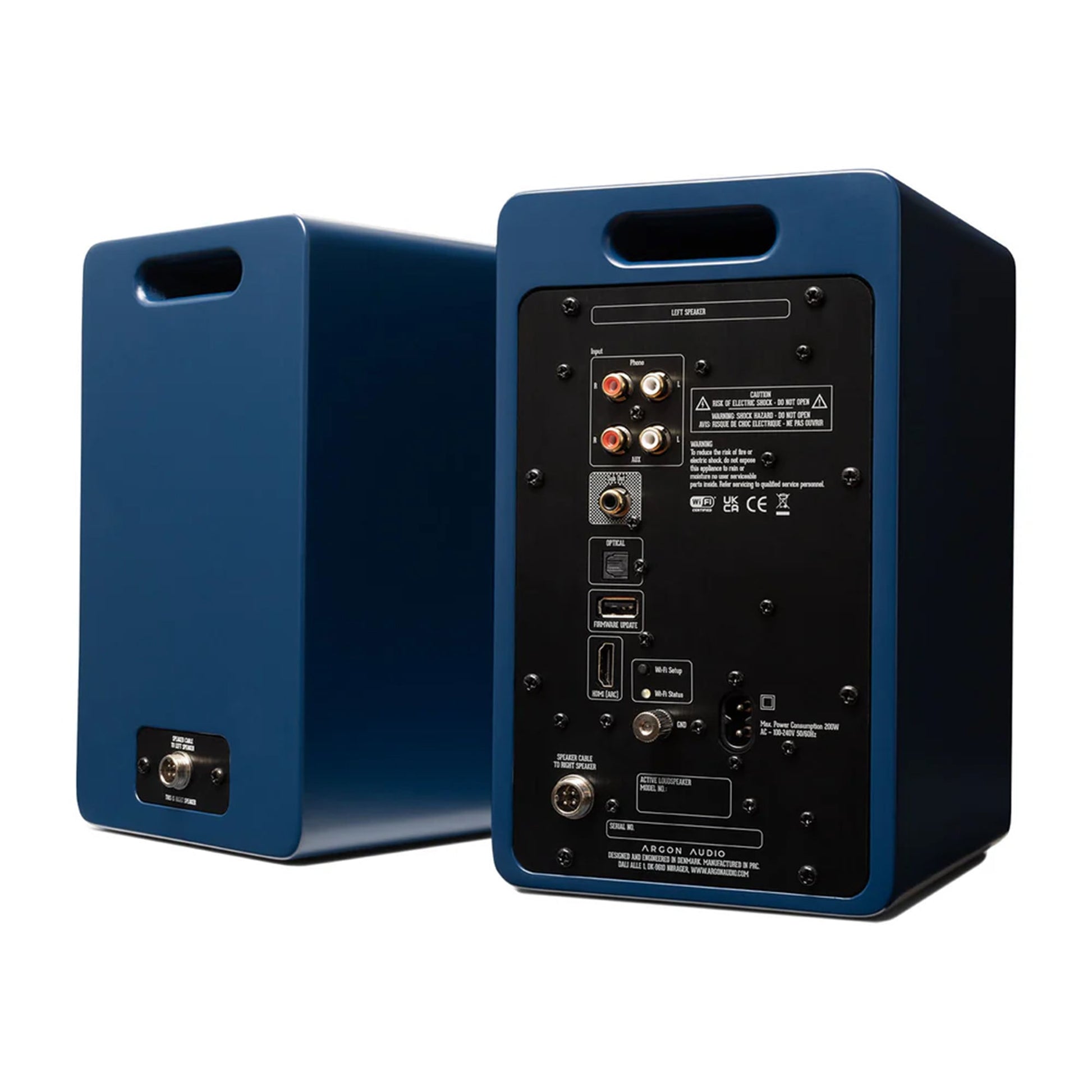 Argon Audio FORTE Blue A4 WiFi Bookshelf Speakers