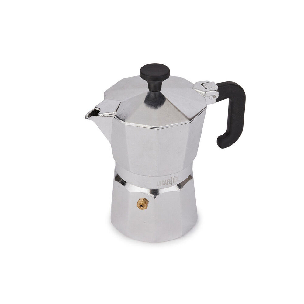 La Cafetiere Venice 3-Cup 150ml Espresso Maker Aluminum Coffee Pot (Silver)