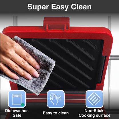 Laser Microwave Toastie Maker with Heatwave Tech (Red)