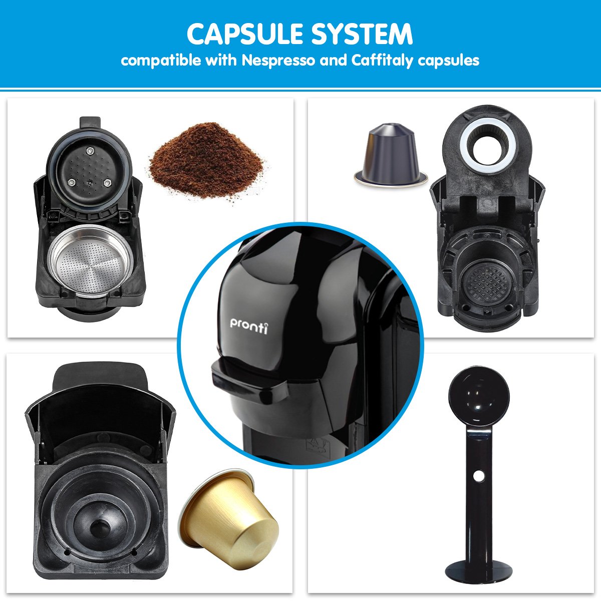 Pronti HomeMaid 3-in-1 Coffee Machine
