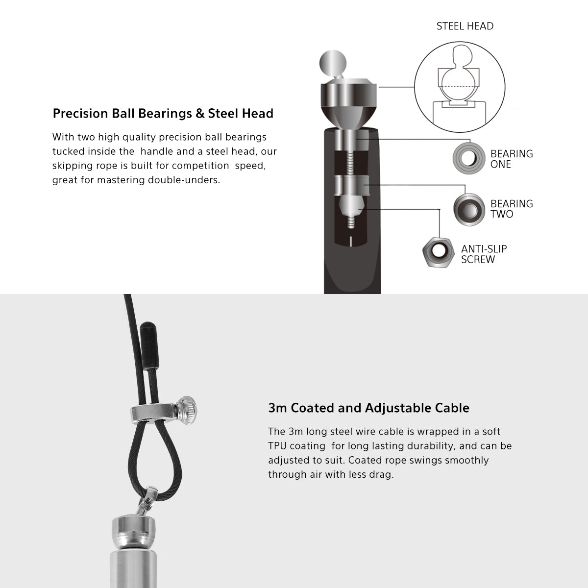 CORTEX Speed Skipping Rope (Silver)