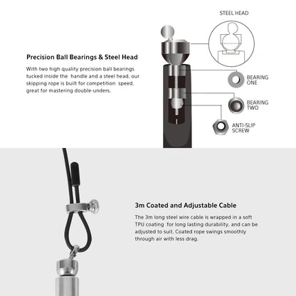CORTEX Speed Skipping Rope (Silver)
