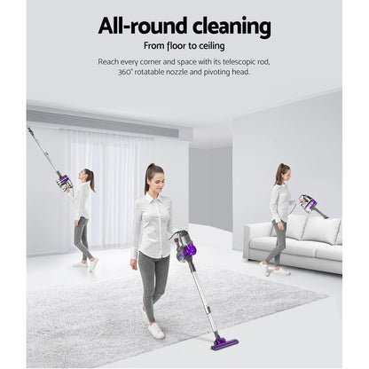Devanti Stick Vacuum Cleaner Handheld Corded 450W (Purple)