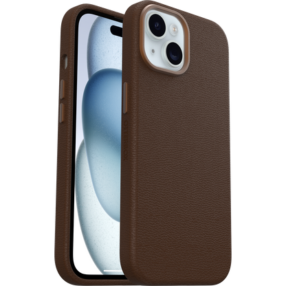 OtterBox Symmetry Cactus Leather Case for iPhone 15/14/13 - Brown