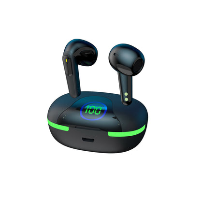 Laser TWS Earbuds with LED Display (Black)