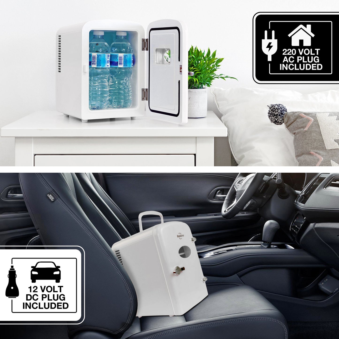 Koolatron Retro Mini Fridge 4L White