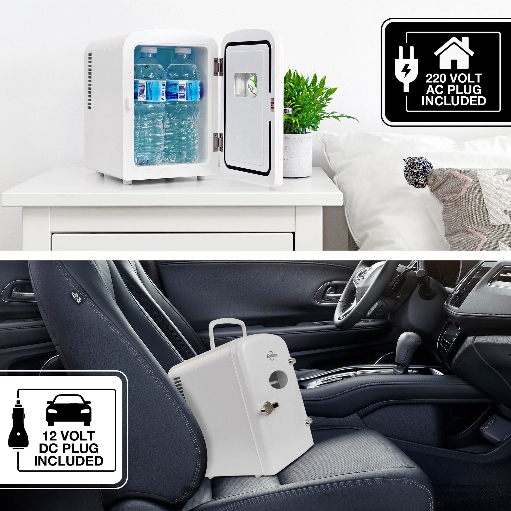 Koolatron Retro Mini Fridge 4L White