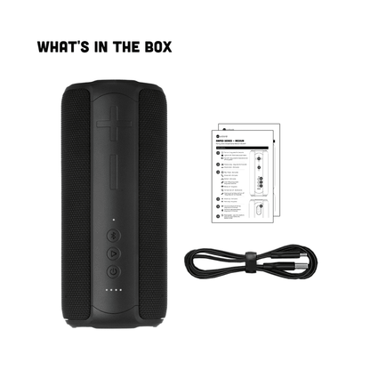 Wave 12W Portable Speaker Amped Series IPX7 LED Medium (Black)