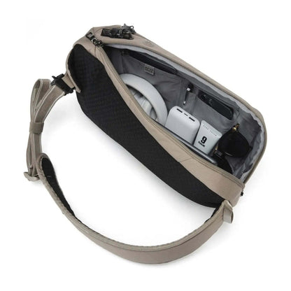 Pacsafe V Tech Anti-Theft RFID Blocking Slashguard Sling Pack 10L Beige