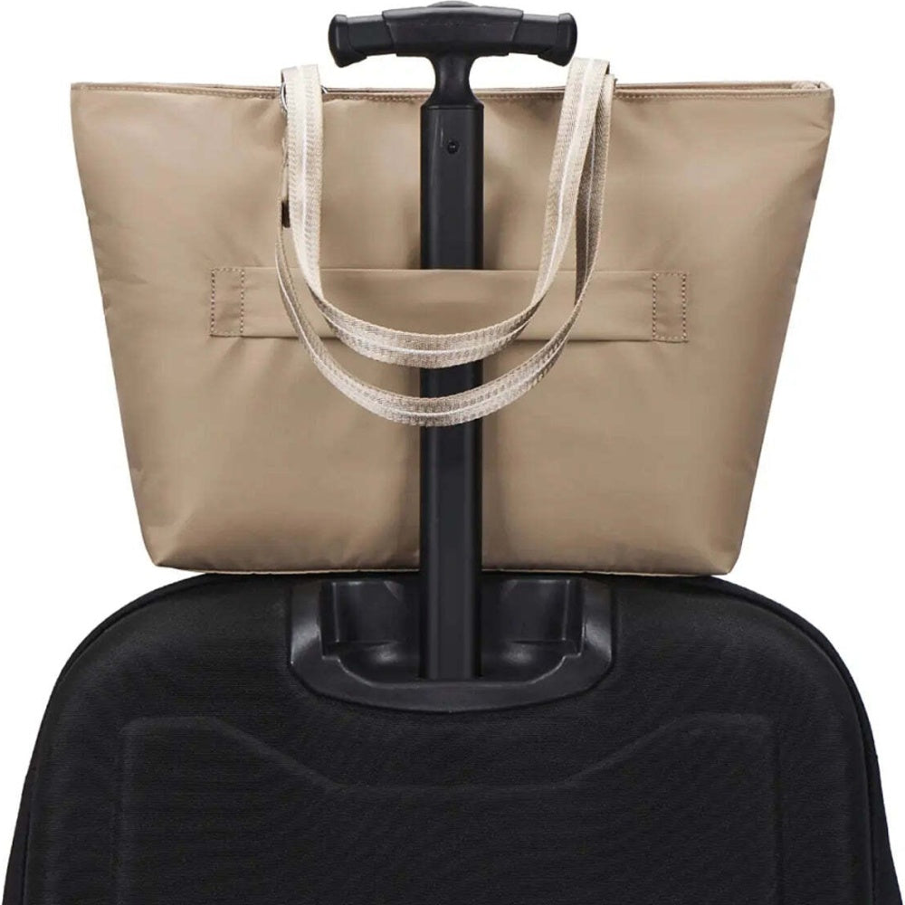 Pacsafe W Anti-Theft RFID Blocking Carryall 13" Laptop Tote Bag Taupe