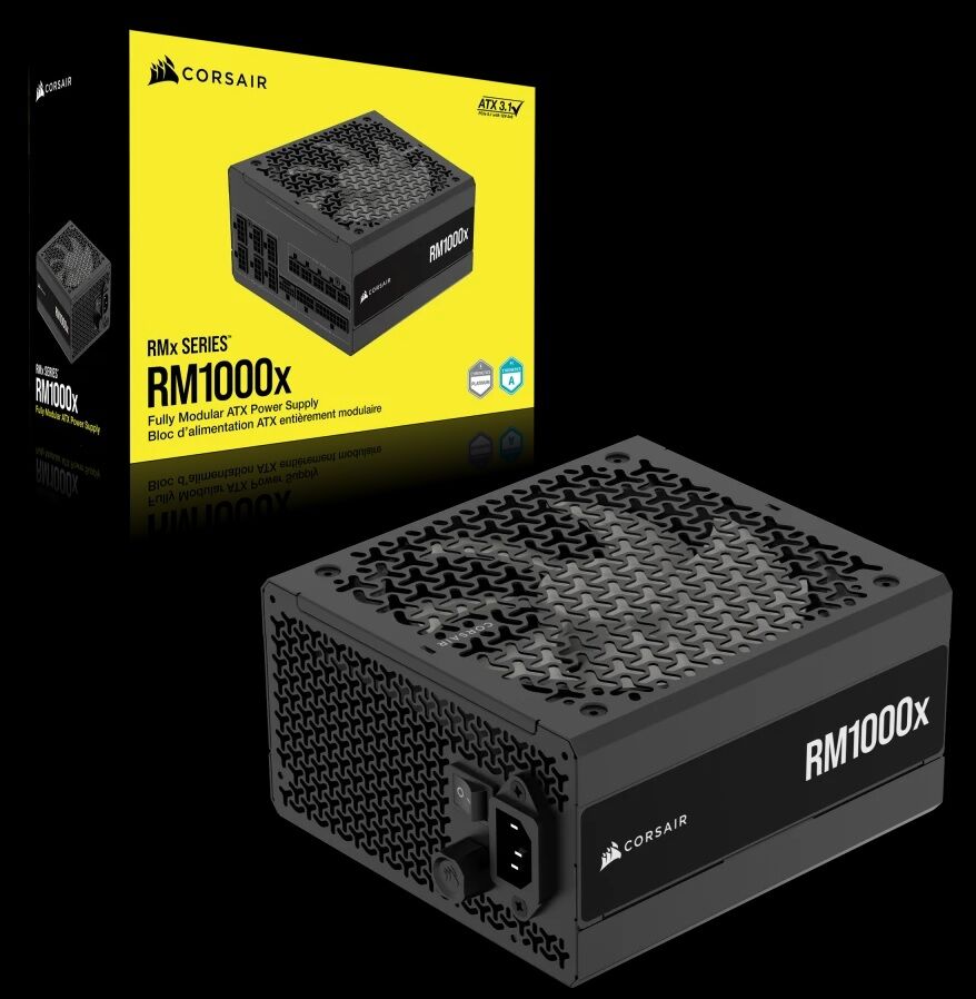 Corsair RMx Series RM1000x Cybenetics Gold ATX3.1 PCIe5.1 Fully Modular Power Supplies