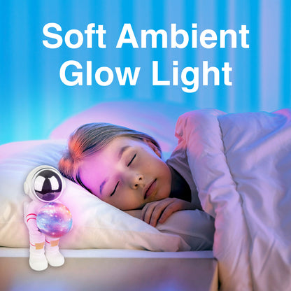 Laser Astronaut Bluetooth Speaker with Glow Light (White)