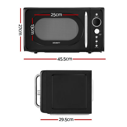 Devanti 20L Microwave Oven 700W (Black)