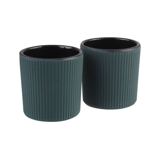 Teaology Serenity Cast Iron Tea Cup 120ml Set 2 - Teal