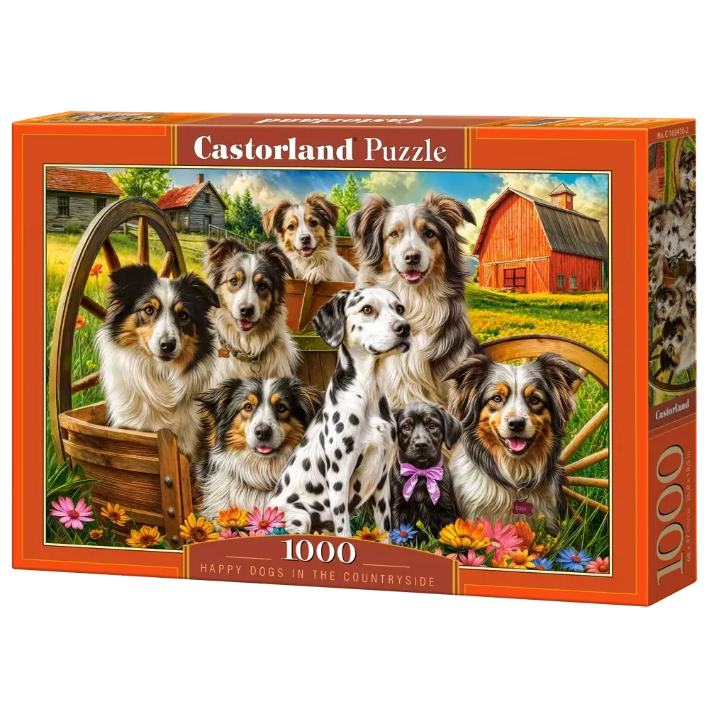 Castorland 1000-Pieces Happy Dogs In The Countryside Puzzle