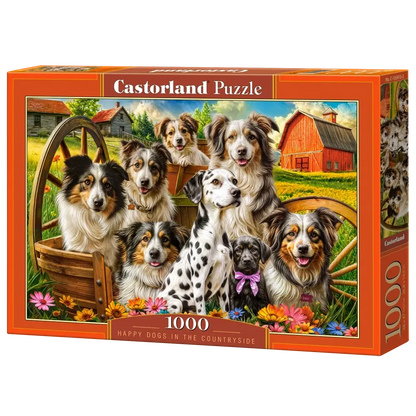 Castorland 1000-Pieces Happy Dogs In The Countryside Puzzle