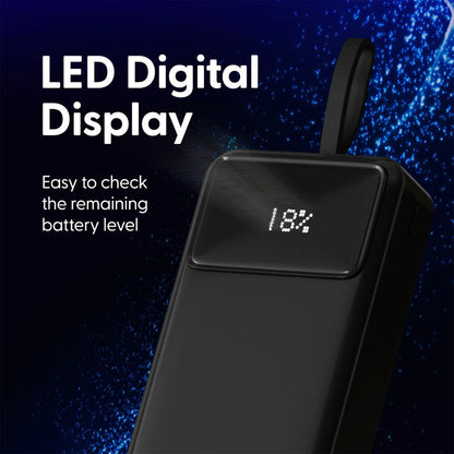Laser 27000mAh Powerbank 18W PD LED Indicator Fast Charge (Black)