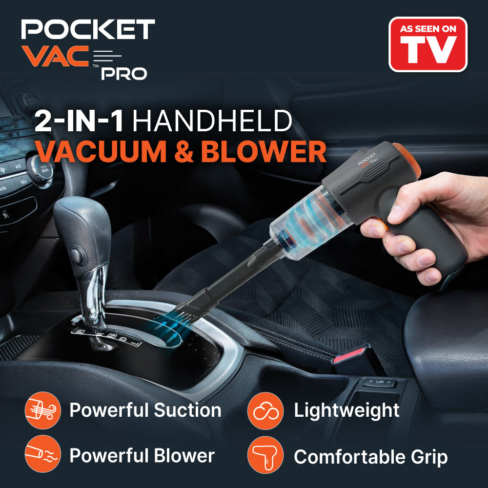 Pocket Vac Pro Handheld Cordless Vacuum Cleaner & Blower